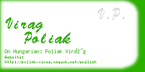 virag poliak business card